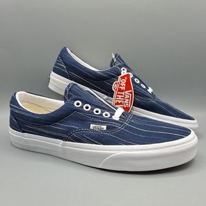New Vans Era Suiting Dress Blues Navy with White Stripes Women's Size 10